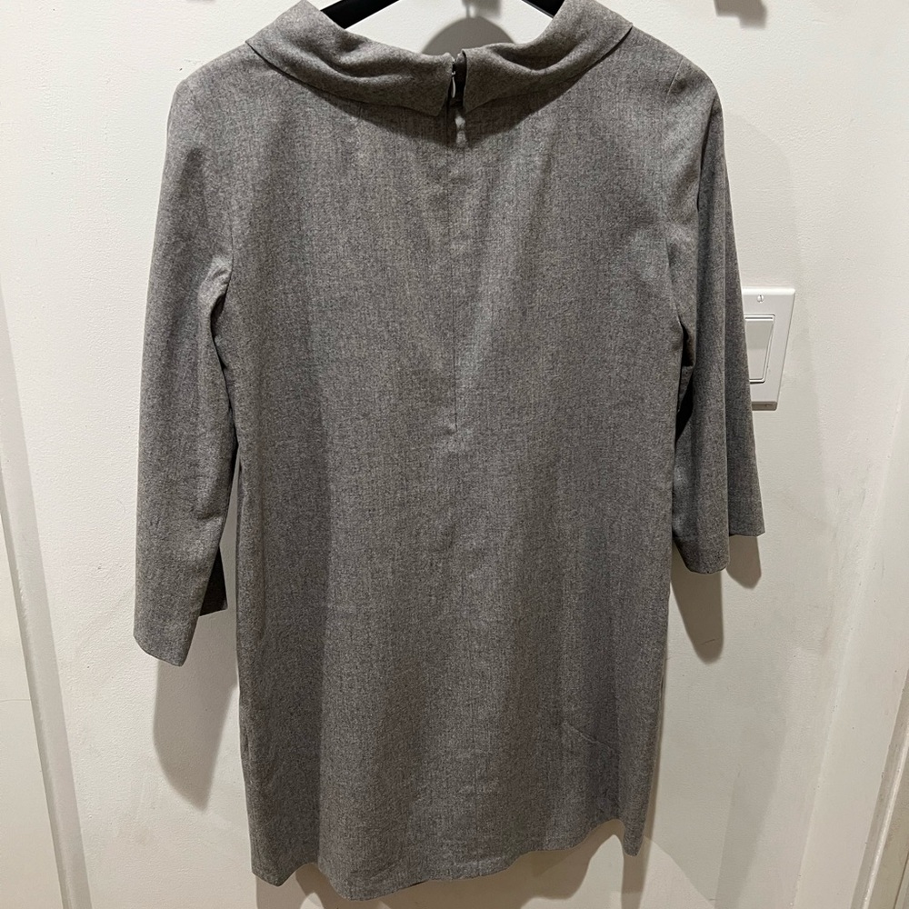 Theory Magrite W Gray Cowl Neck Virgin Wool Angora Mini Dress - Picture 8 of 10